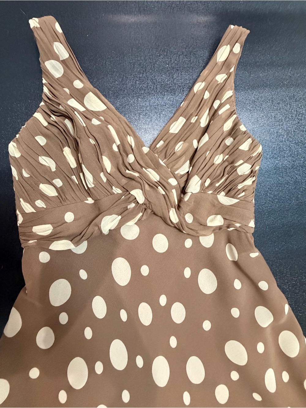 Anne Klein Brown Twist-Front Dress - Picture 2 of 3